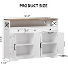 Farmhouse Sideboard with Storage Rack and Charging Station, 51" Large Coffee Bar Kitchen Cabinet Storage Cabinet for Living Room, Dining Room - 2 of 4