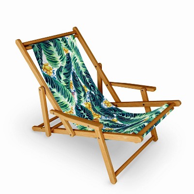 Marta Barragan Camarasa Tropical Leaf on Ornamental Pattern Sling Chair - Deny Designs