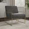 eLuxury Metal Arm Accent Chair - 2 of 4