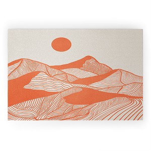 Viviana Gonzalez Vintage Mountains Line Art Looped Vinyl Welcome Mat - Society6 - 1 of 2