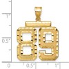 Black Bow Jewelry 14k Yellow Gold, Varsity Collection, Large D/C Pendant Number 89 - 2 of 3