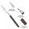 Unique Bargains Stainless Steel Wood Handle Flexible Polished Painting Mixing Scraper 4 Pcs - 4 of 4