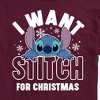 Men's - Lilo and Stitch - I Want A Stitch For Christmas Short Sleeve Graphic T-Shirt - 2 of 4