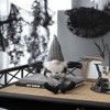 SEVOBAL Party Decorations and Accessories Handcrafted Fabric Black Gnome with Wings for Spooky Halloween Decor, Black White, 6.3"*4.5"*7.5" - 2 of 4
