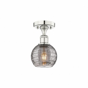Athens Deco Swirl - 1 Light Semi-Flush Mount In Industrial Style-8.25 Inches Tall and 5.88 Inches Wide - 1 of 1