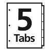 Office Essentials Plastic Insertable Dividers 5-Tab Letter 11466 - 3 of 3