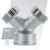 Certified Appliance Accessories® Y-Fitting, 3/4 In. FGH x 3/4 In. MGH x 3/4 In. MGH in Silver - 4 of 4