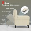 UNISOAR Sleeper Sofa with Pull-Out Bed, 5-Position Backrest, Removable Arms & Ottoman Storage, Beige - 2 of 4