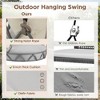NAYSAYE Patio Swing Hanging Basket Chair with UV Resistant Cushion Durable Comfortable Design for Outdoor Use, Beige, 32"*76.57"*33.51" - 4 of 4