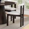 CAVINAS Set of 2 Modern Upholstered Dining Chairs with Boucle Fabric and Solid Wood Legs, Ergonomic High Back for Dining Room or Office - 3 of 4