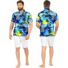 LA LEELA Men's Hawaiian Shirts Short Sleeve Button Down Shirt Mens Casual Shirts Holiday Tropical Summer Party Shirts for Men Funny - 4 of 4