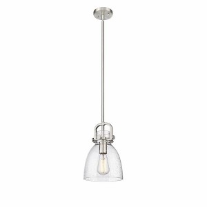 Newton Bell - 1 Light Stem Hung Pendant In Industrial Style-11.75 Inches Tall and 8 Inches Wide - 1 of 1