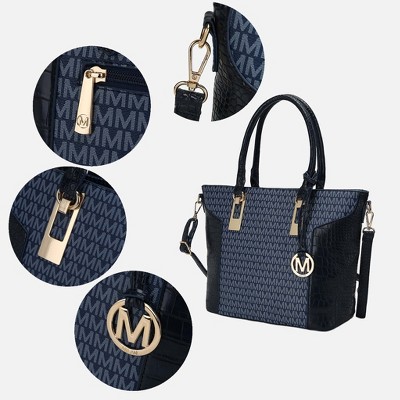 MKF Collection Tote Handbag with Cosmetic Pouch and Wristlet, Shonda 3-Piece Set – MKF Collection by Mia K – Tan — фото 6