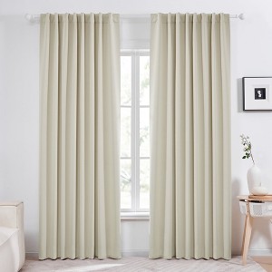 Deconovo Room Darkening Curtains 2 Panels Back Tab Rod Pocket Style - 1 of 4