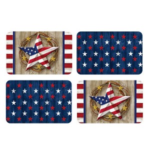 Briarwood Lane Everday Double Sided Placemat (4-pack) 17x11.25 American Barnstar For Everday Patriotic Placemat - 1 of 4