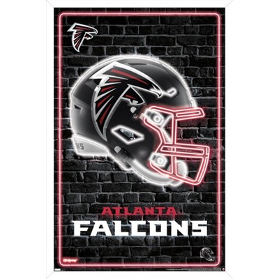 Trends International NFL Atlanta Falcons - Kyle Pitts 21 Framed Wall Poster  Prints Mahogany Framed Version 22.375 x 34