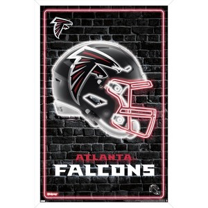 Trends International NFL Atlanta Falcons - Neon Helmet 23 Framed Wall Poster Prints - 1 of 4