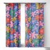 Gale Switzer Joyful Flowers blue Set of 2 Panel Blackout Window Curtain - Deny Designs - 3 of 4