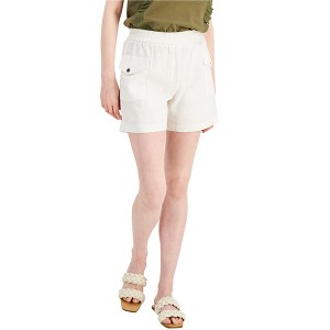 I.N.C International Concepts Womens Pull-On Cargo-Pocket Casual Walking Shorts, White, Small - 1 of 1