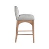 Meridian Furniture,Waldorf Grey Chenille Fabric Stool - 3 of 4