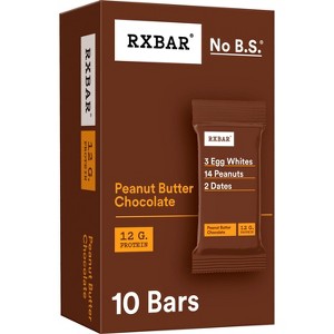 RXBAR Chocolate Peanut Butter Nutrition Bars - 18.3oz/10pk - 1 of 4