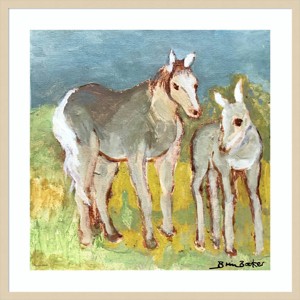 33" x 33" Mare with Foal by Brenda Brin Booker - Amanti Art: Impressionist Equine Decor, Giclee Print - 1 of 4