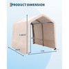 7*10FT Outdoor Portable Storage Shed with Roll-Up Door & Vent, 200G Heavy-Duty Waterproof PE Tarp, UV-Resistant Shelter for Motorcycle - 3 of 4