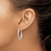 Black Bow Jewelry 3mm, Sterling Silver, Twisted Round Hoop Earrings, 25mm in Diameter - 3 of 4