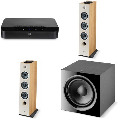 FCHORA826LW-D (PAIR) +  N230BLKUNV  Compact Wireless Music Streaming Amplifier - BLACK + FOCAL SUB600P