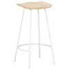 vidaXL Bar Stool Set of 2 Bleached wood, White - 4 of 4