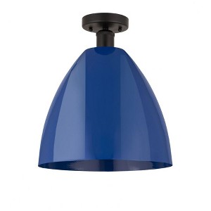Plymouth Dome - 1 Light Semi-Flush Mount In Industrial Style-14.75 Inches Tall and 12 Inches Wide - 1 of 1
