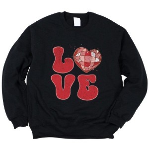 Simply Sage Market Women's Graphic Sweatshirt Love Disco - 1 of 4