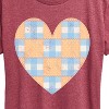 Women's - Instant Message - Patchwork Quilt Heart Short Sleeve Graphic T-Shirt - 2 of 4