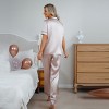 Women's Satin Short Sleeve Button Front Down Shirt & Pants Pajama Sets - Cupshe - 4 of 4