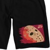 Friday The 13th Hockey Mask Men's Black Sleep Pajama Shorts - 2 of 4