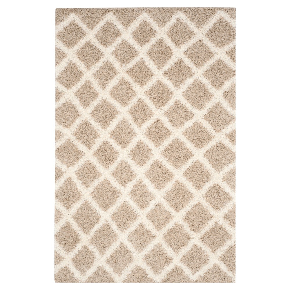 6'x9' Beige/Ivory Geometric Loomed Area Rug - Safavieh