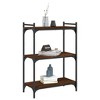 vidaXL Bookcase Storage Bookshelf Display Book Cabinet Engineered Wood - Brown Oak 23.6" 33.9" - 3 of 4