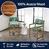 Cukor Classic Vintage Outdoor Acacia Wood Folding Director Chair with Canvas Seat- JONATHAN Y - 3 of 4