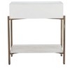 Side Table Oak White 26.2"H – Modern Rectangular Wood Veneer & Steel Table by Zuo Modern - 4 of 4