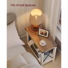 VASAGLE 2-Tier End Table, Side Table with Bottom Shelf, Nightstand for Small Spaces, for Living Room, Bedroom, Farmhouse Style - 2 of 4
