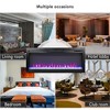 NAYSAYE Indoor Fireplace Wall Recessed Contemporary Fireplace Design for Living Room , Black, 44"*5"*18.8" - 4 of 4