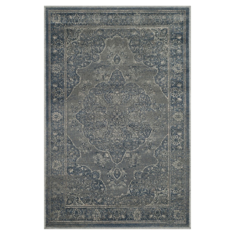 Light Blue/Light Gray Abstract Loomed Accent Rug - (2'x3') - Safavieh