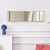 GlasFlength Decorative Wall Mirrors Rectangular Accent Mirror Wall Mirror Polished Mirror Decorative Mirror for Living Room, Gold, 48"*13.8"*2" - 4 of 4