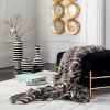 Faux Pheasant Throw Blanket - THR724 - Black/Grey - 50" x 60" - Safavieh - 2 of 2