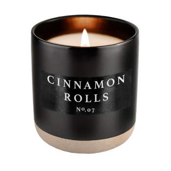 Sweet Water Decor Cinnamon Rolls 12oz Black Stoneware Candle