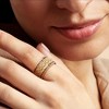 Ross-Simons 0.60 ct. t.w. Garnet and Scrollwork Jewelry Set: 3 Rings in 18kt Gold Over Sterling - 2 of 4