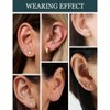 3 Pairs Stud Earrings for Women, Hypoallergenic Silver Cartilage Earrings Set - 2 of 4