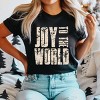 Joy To The World Block Distressed - Women's Short Sleeve Graphic T-Shirt - 3 of 4