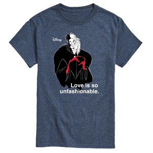 Men's - Disney Villains - Cruella De Vil Love Unfasionable Short Sleeve Graphic T-Shirt - 1 of 4
