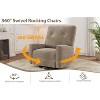 Coucheta 360° Swivel Rocking Glider Chair, Accent Chair for Adults with Adjustable Backrest & Footrest, Cozy Corduroy Upholstered Armchair - 3 of 4